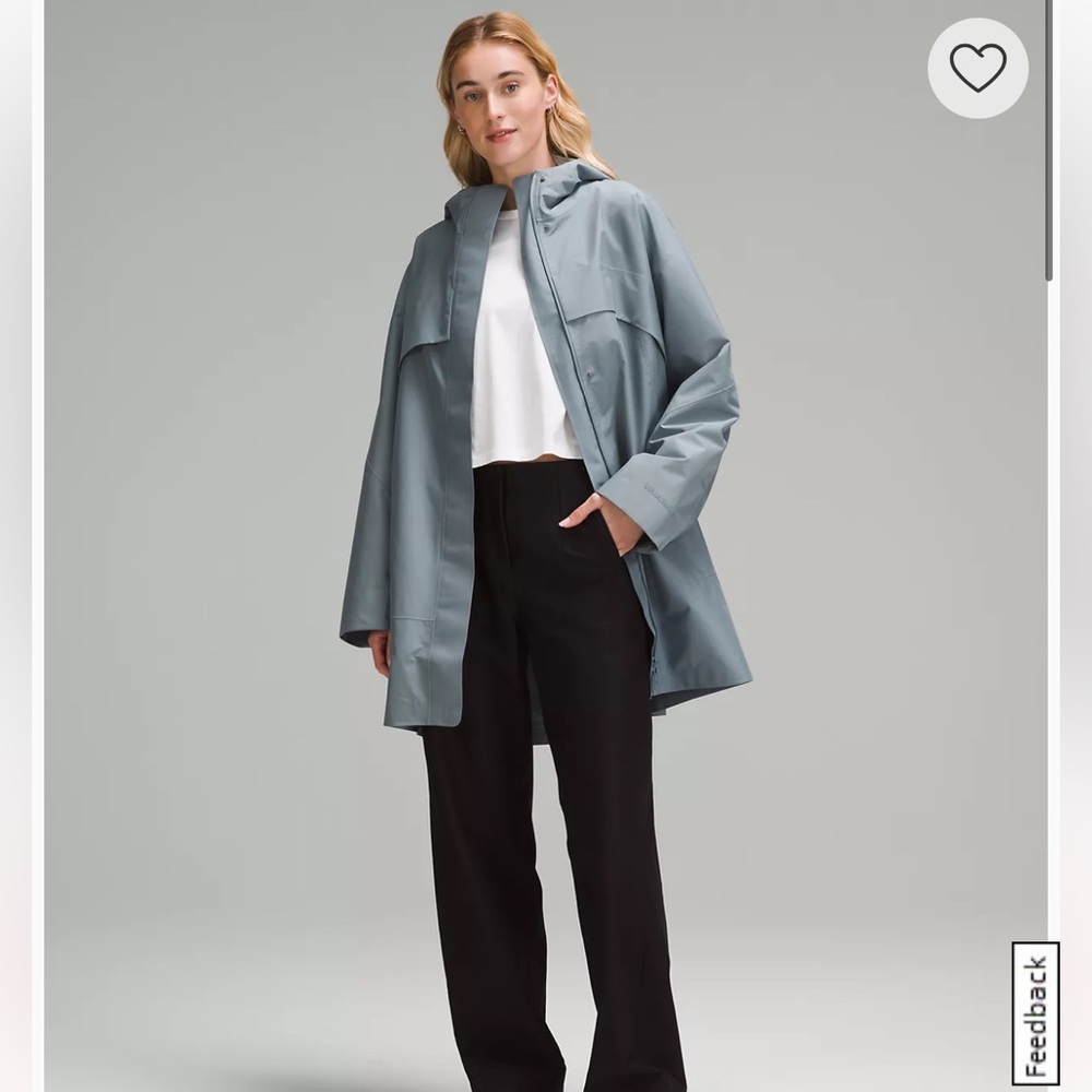 Mid-Length Waterproof Rain Coat